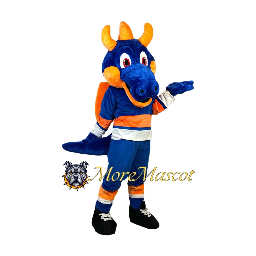 Sport Blue Dragon Mascot Costume