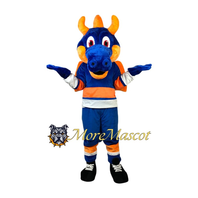 Sport Blue Dragon Mascot Costume