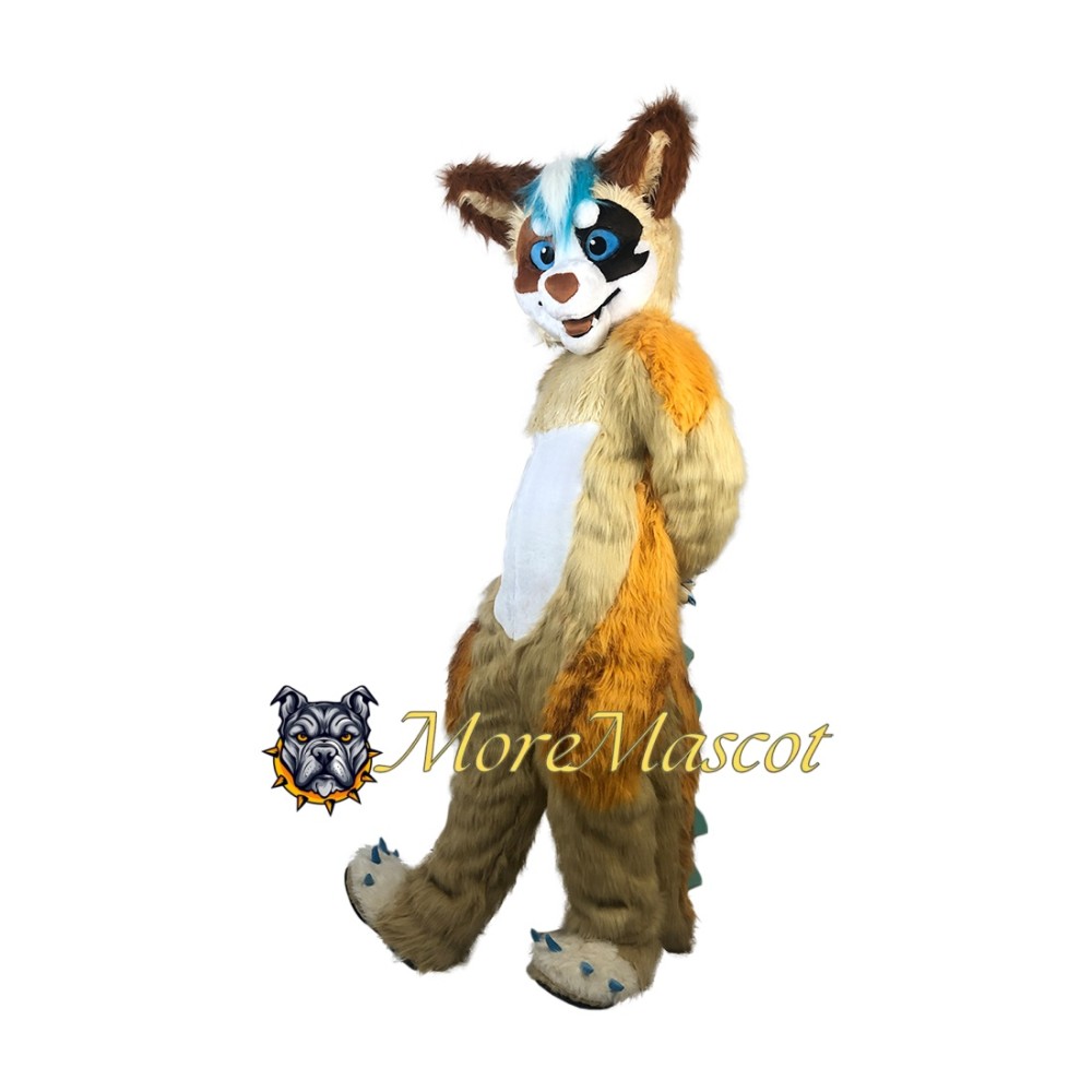 Furry Brown Fox Dog Mascot Costume