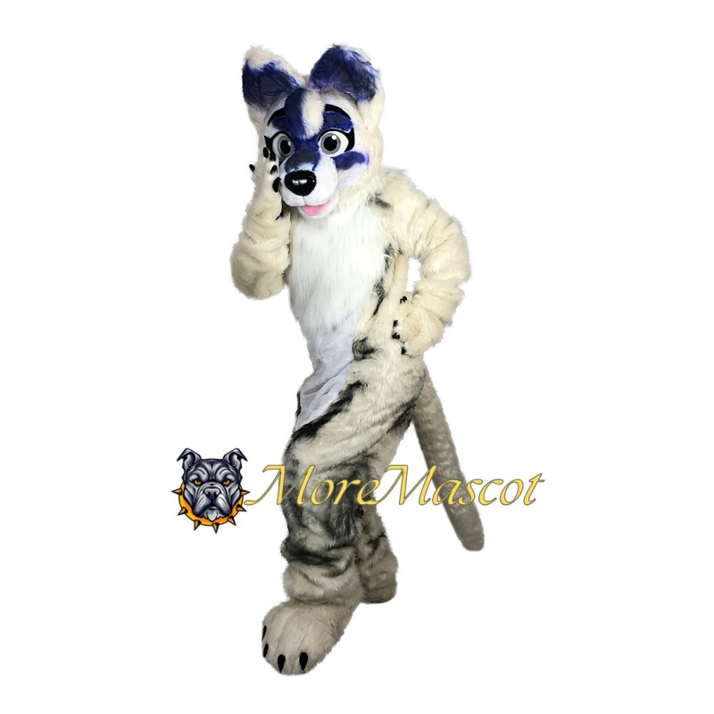White Fox Dog Mascot Costume