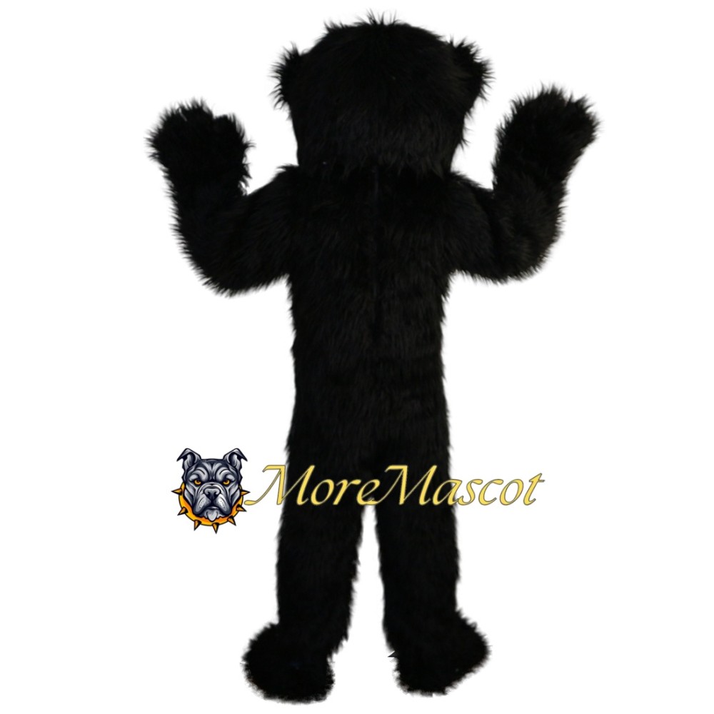Hairy Black Bear Mascot Costume