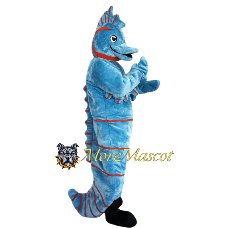 Blue Seahorse Mascot Costume