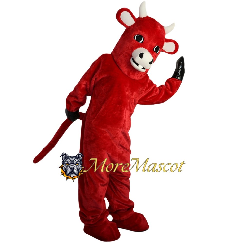 Red Cow Mascot Costume