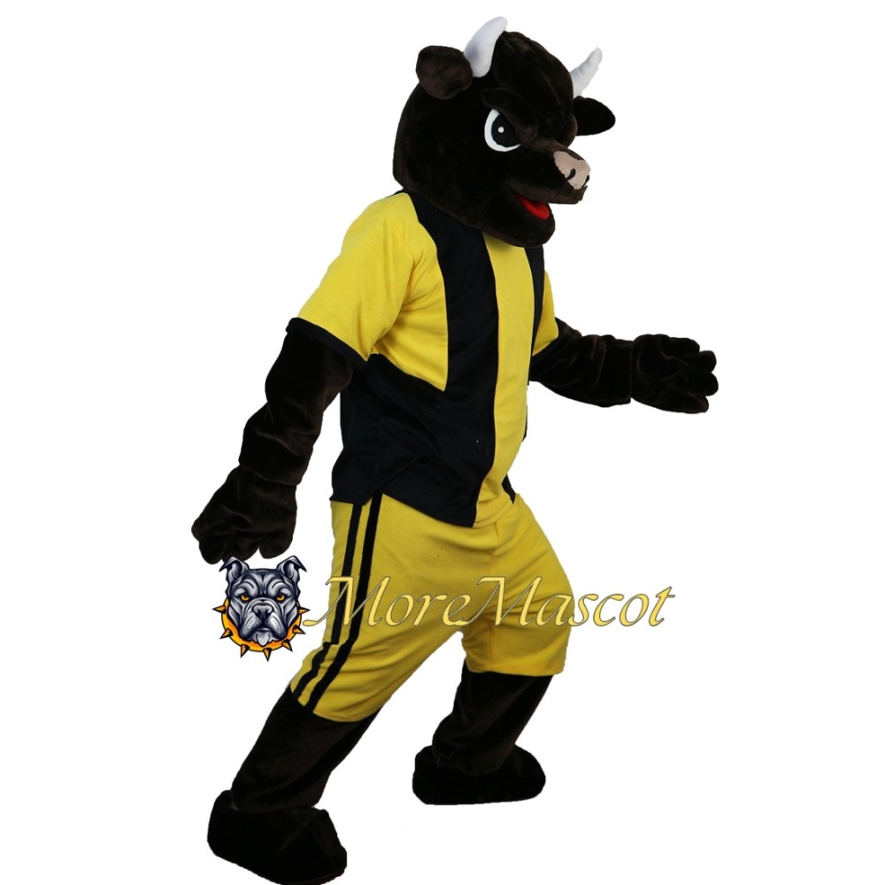 Football Black Bull Mascot Costume
