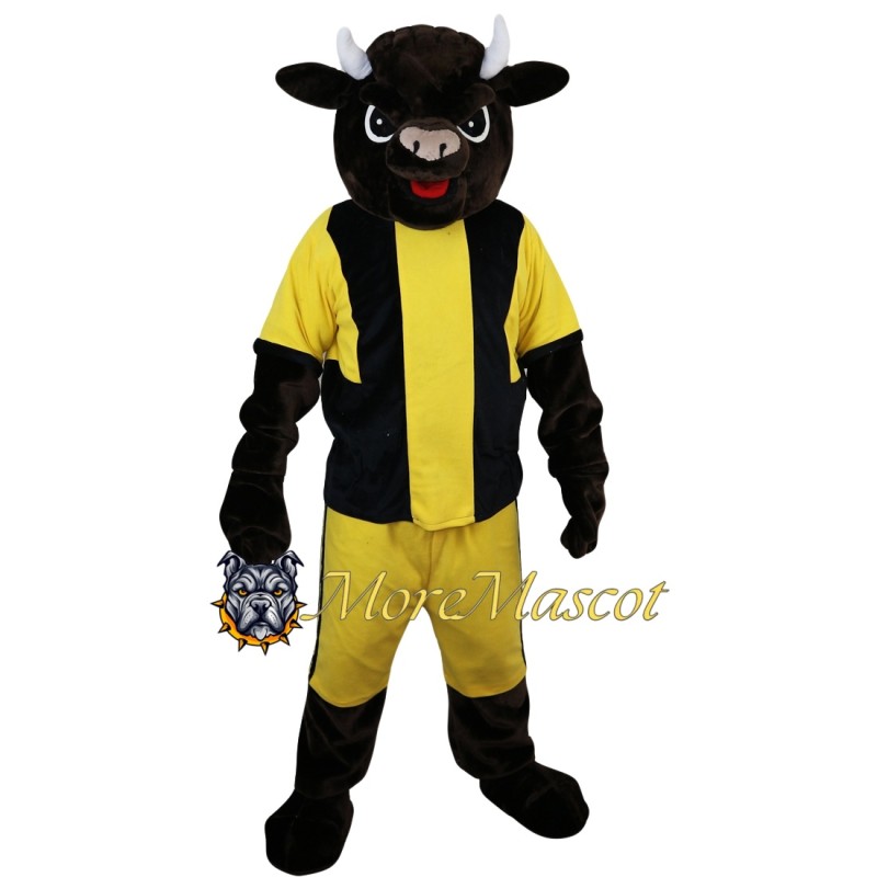 Football Black Bull Mascot Costume