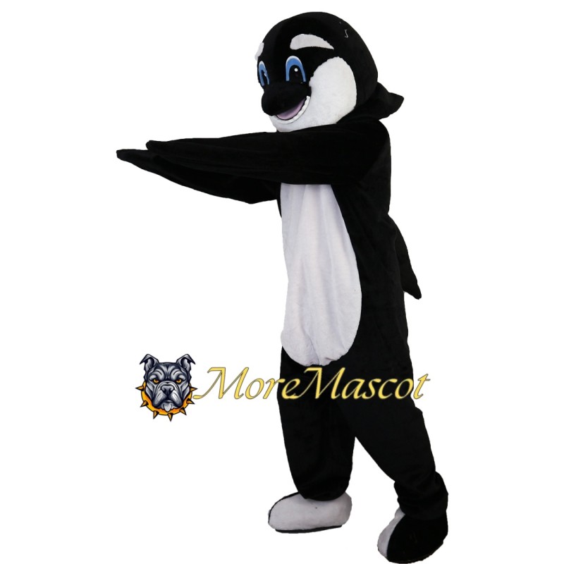 Black & White Dolphin Mascot Costume