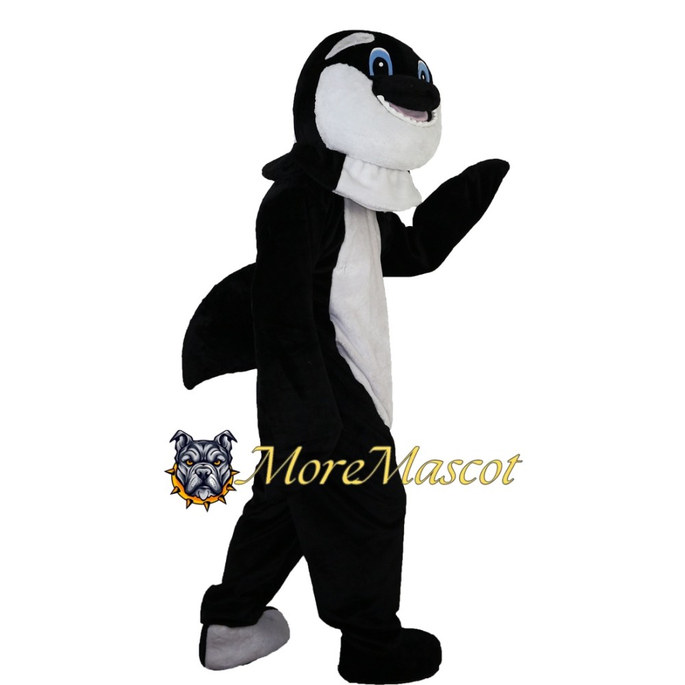 Black & White Dolphin Mascot Costume