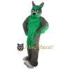 Green & Gray Fox Dog Mascot Costume