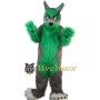 Green & Gray Fox Dog Mascot Costume