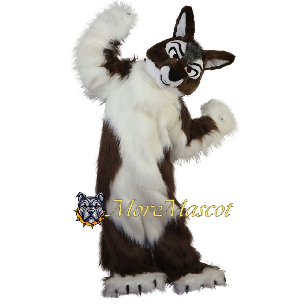 Brown & White Fox Dog Mascot Costume