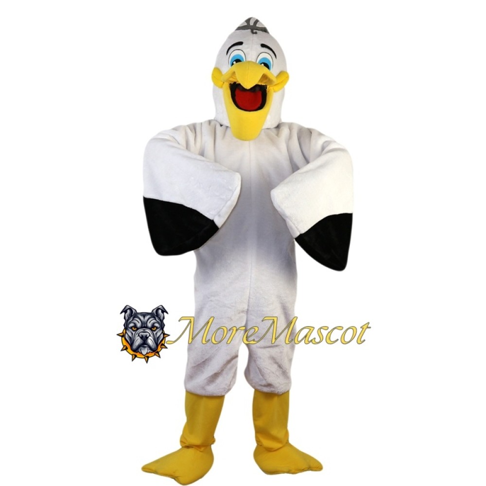 White Pelican Mascot Costume