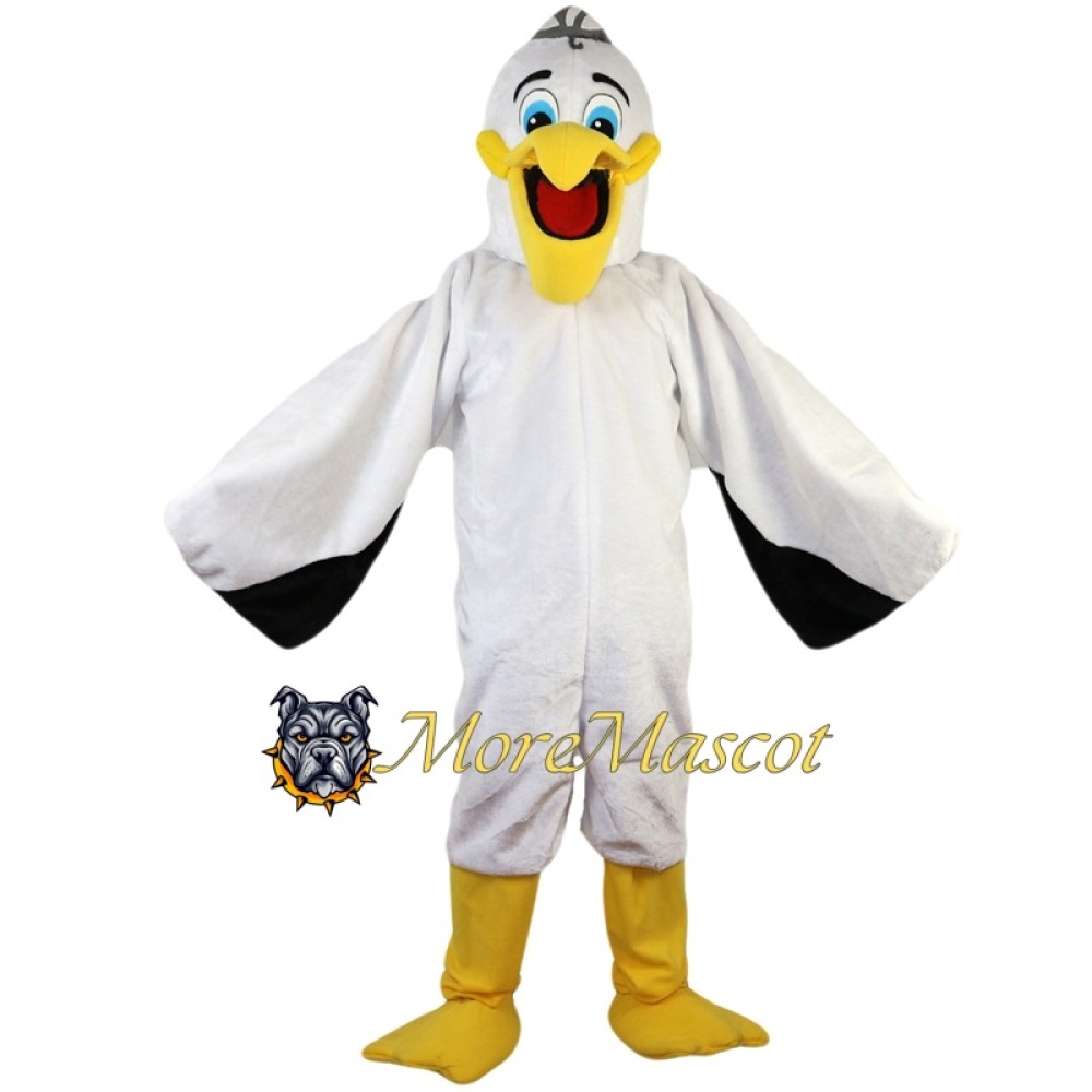 White Pelican Mascot Costume