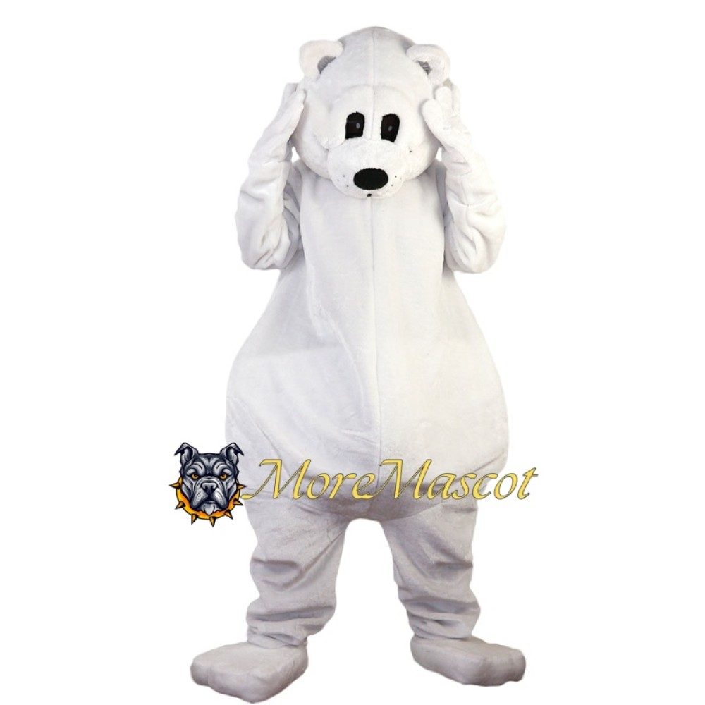 Adult White Bear Mascot Costume