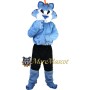 Sport Blue Tiger Mascot Costume