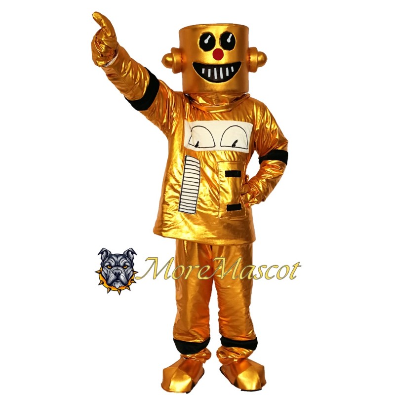 Golden Robot Mascot Costume