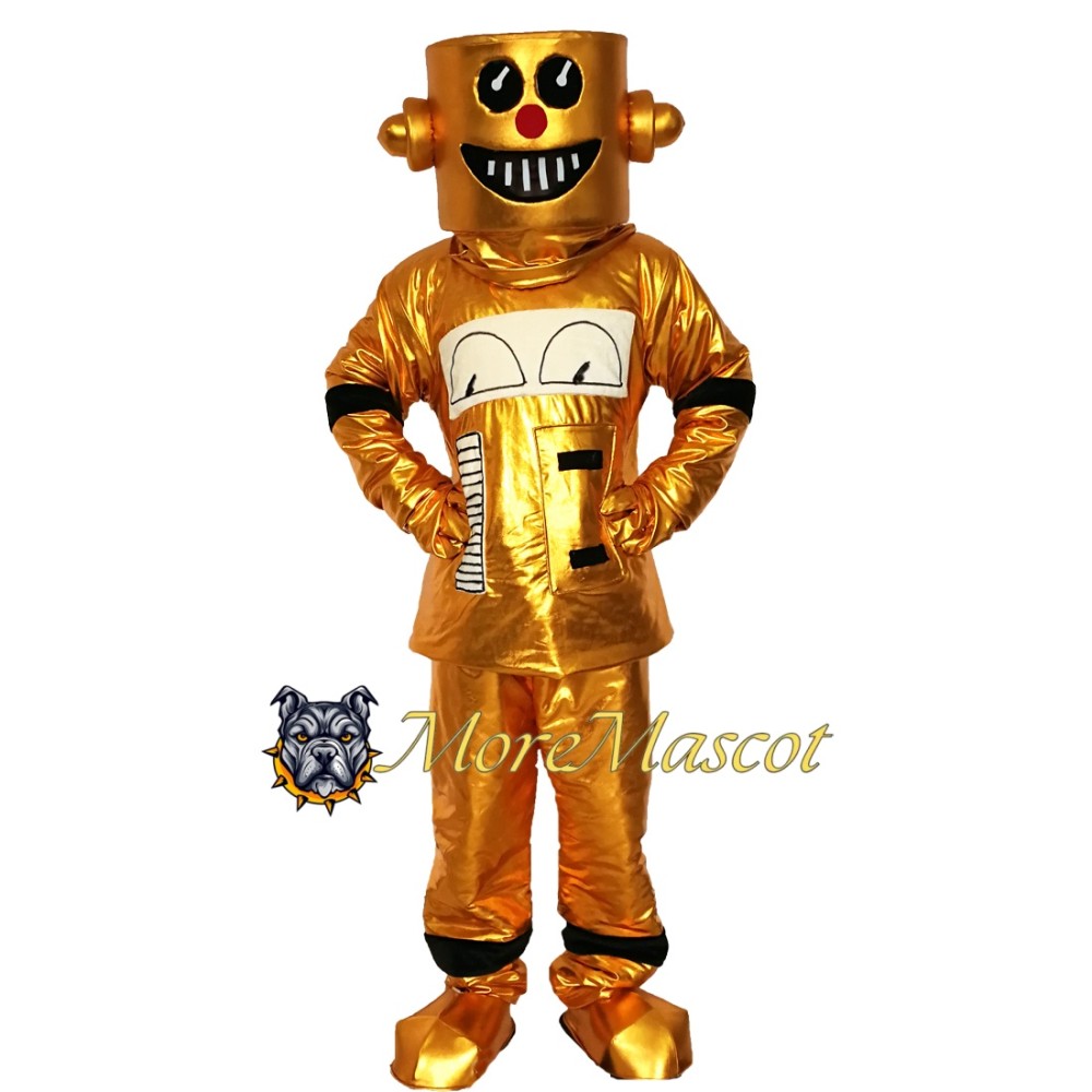 Golden Robot Mascot Costume