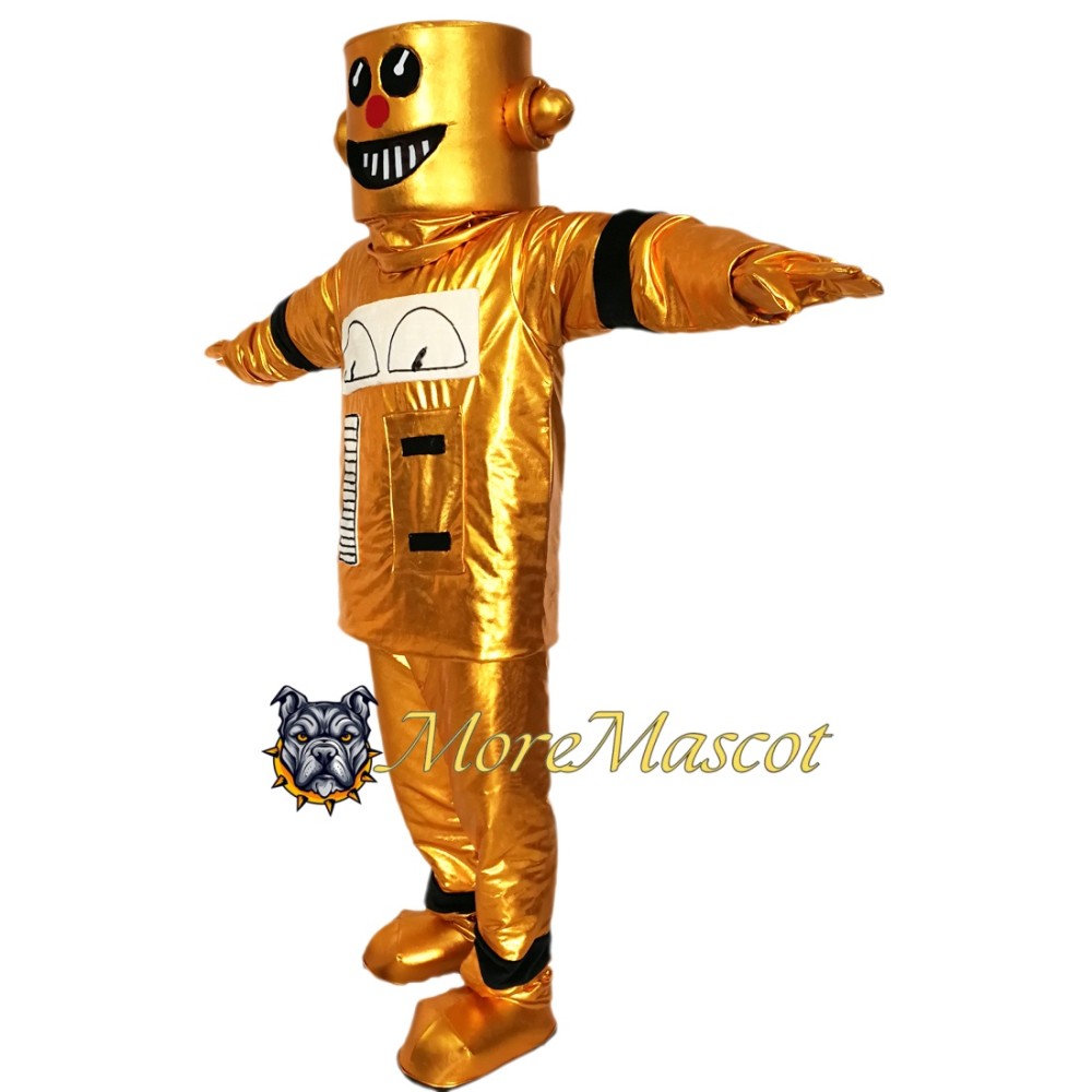 Golden Robot Mascot Costume