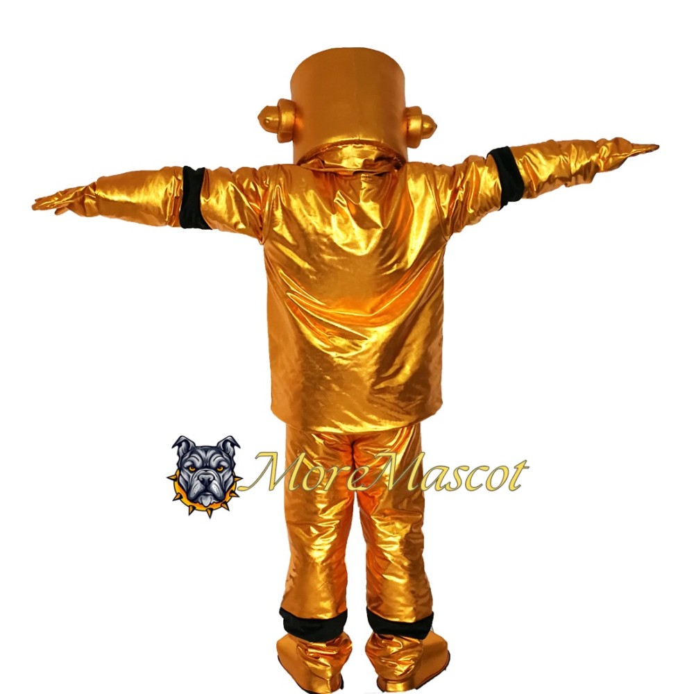 Golden Robot Mascot Costume