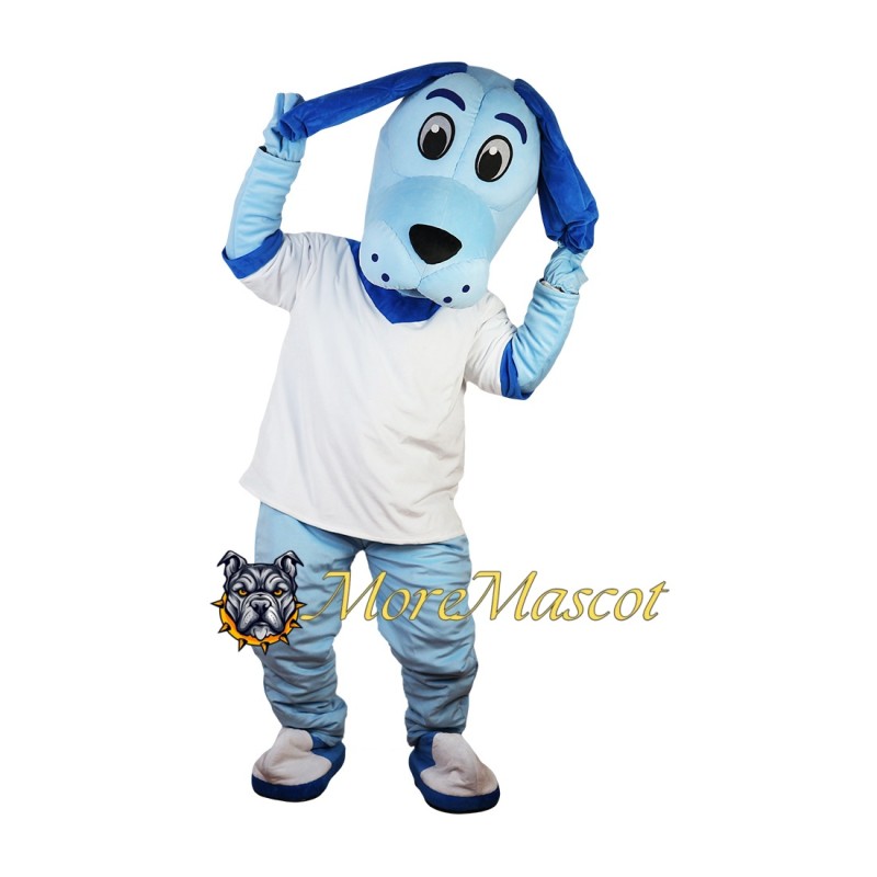 Sport Blue Dog Mascot Costume