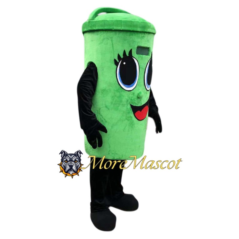 Green Trash Can Mascot Costume