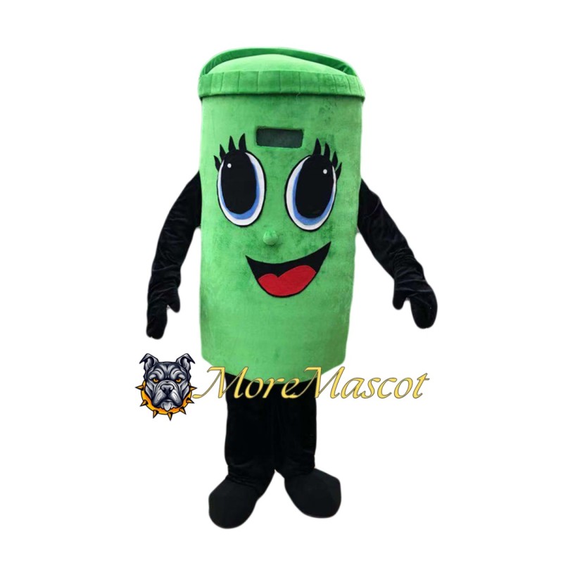 Green Trash Can Mascot Costume