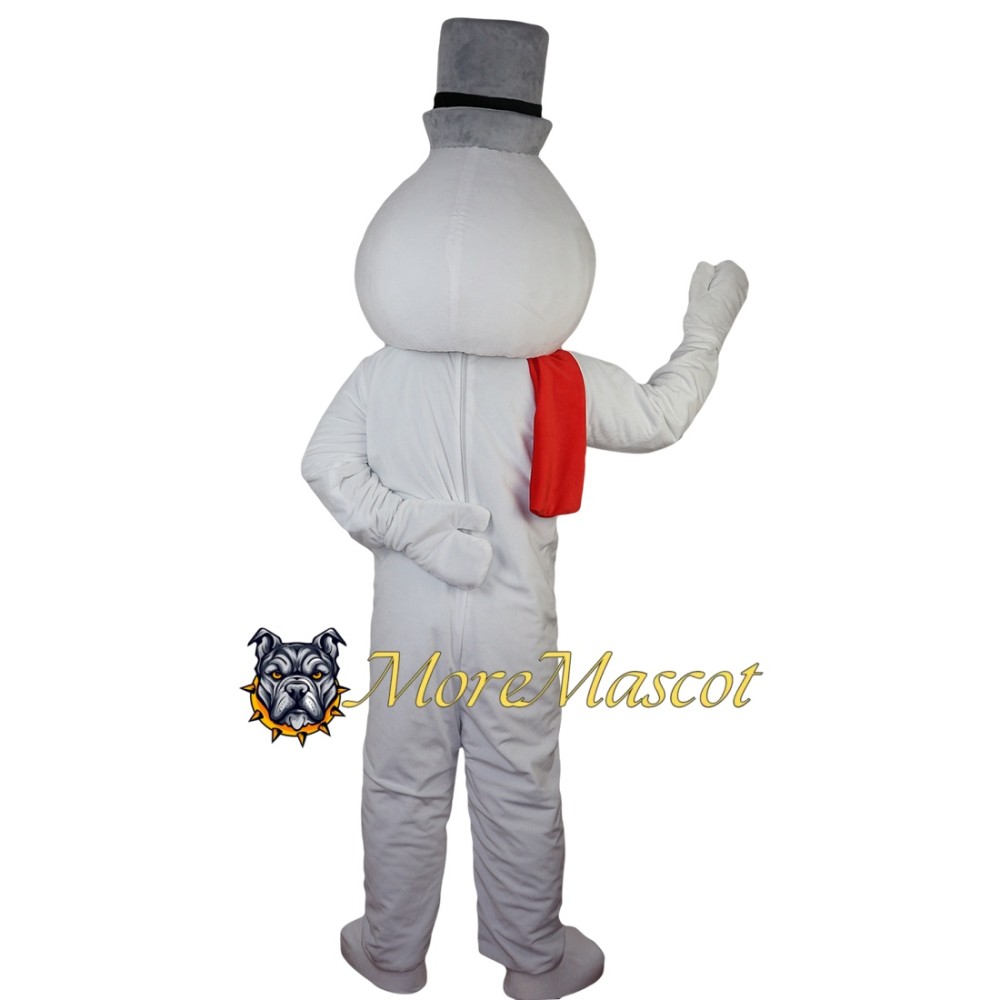 Realistic Snowman Mascot Costume