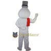 Realistic Snowman Mascot Costume