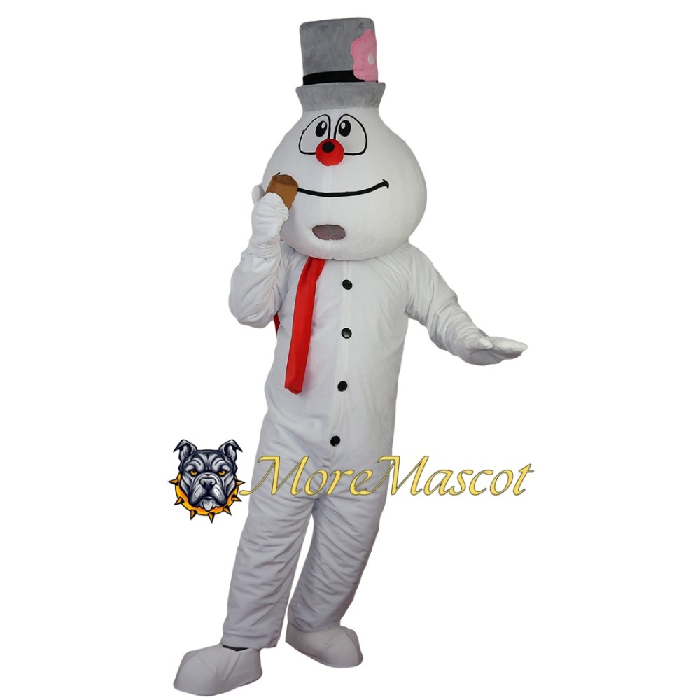 Realistic Snowman Mascot Costume