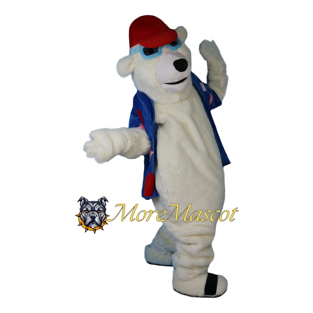 Vacation Polar Bear Mascot Costume