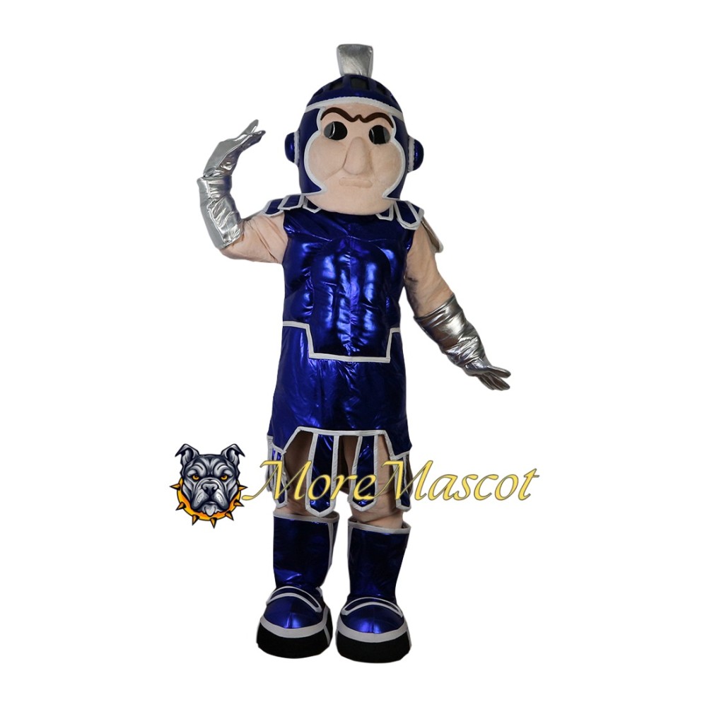Blue Warrior Mascot Costume