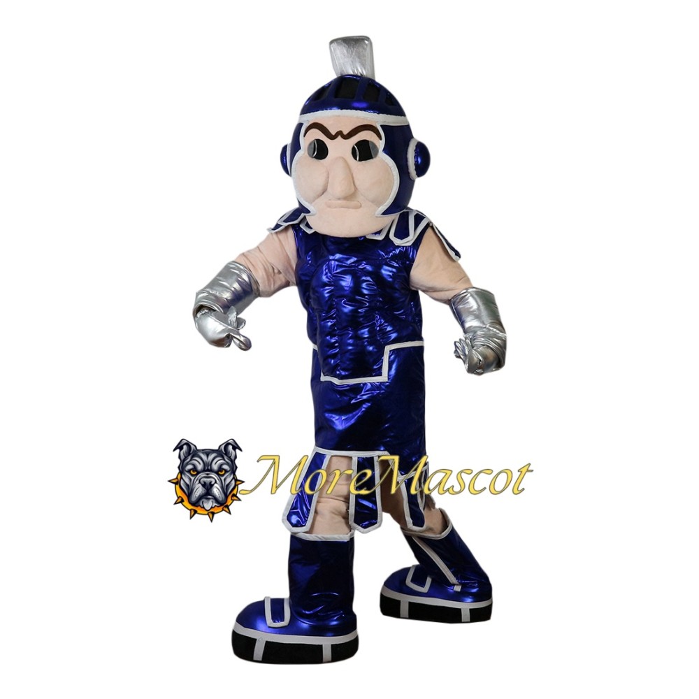 Blue Warrior Mascot Costume