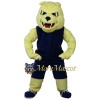 Yellow Power Bulldog Mascot Costume