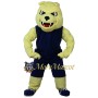 Yellow Power Bulldog Mascot Costume