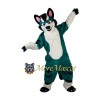 Green & White Fox Dog Mascot Costume