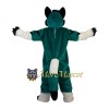 Green & White Fox Dog Mascot Costume