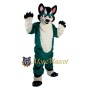 Green & White Fox Dog Mascot Costume