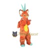 Orange Dragon Mascot Costume