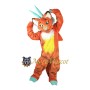 Orange Dragon Mascot Costume