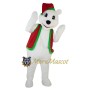 Cute Christmas Polar Bear Mascot Costume