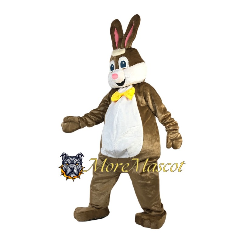 Cute Brown Bunny Mascot Costume