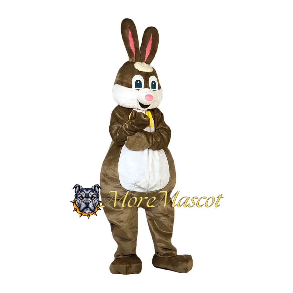 Cute Brown Bunny Mascot Costume