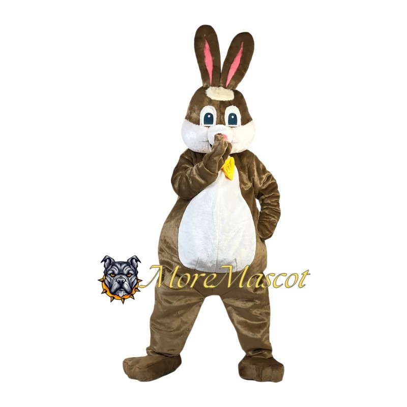 Cute Brown Bunny Mascot Costume