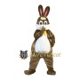 Cute Brown Bunny Mascot Costume