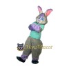 Purple & Gray Rabbit Mascot Costume