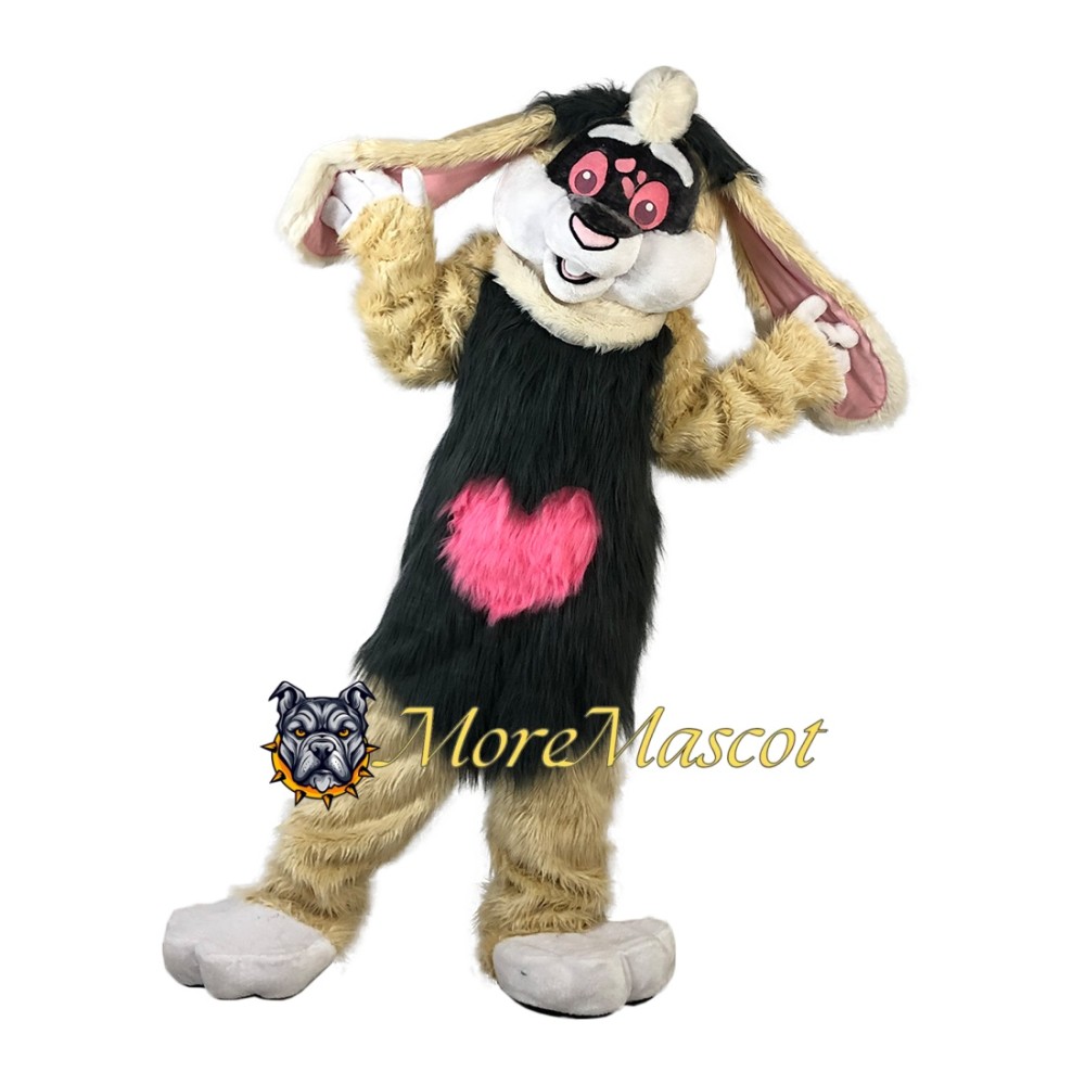 Pink Heart Lop Mascot Costume