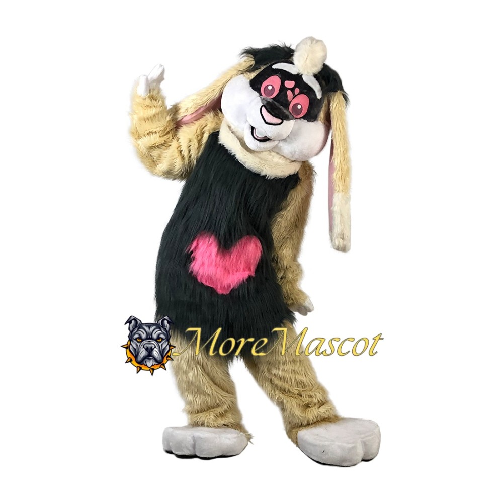 Pink Heart Lop Mascot Costume