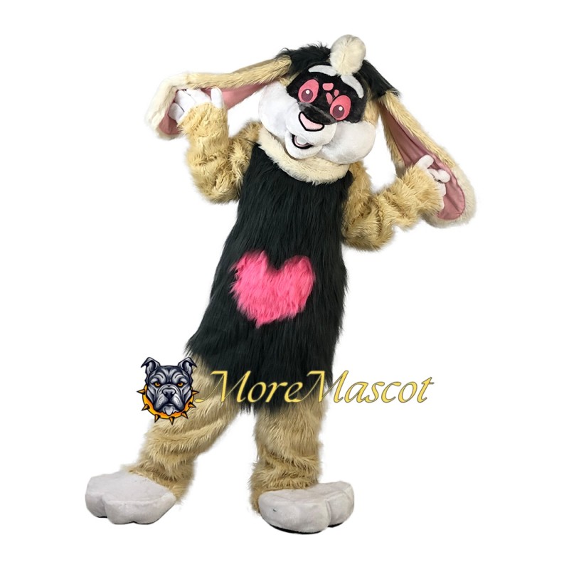 Pink Heart Lop Mascot Costume