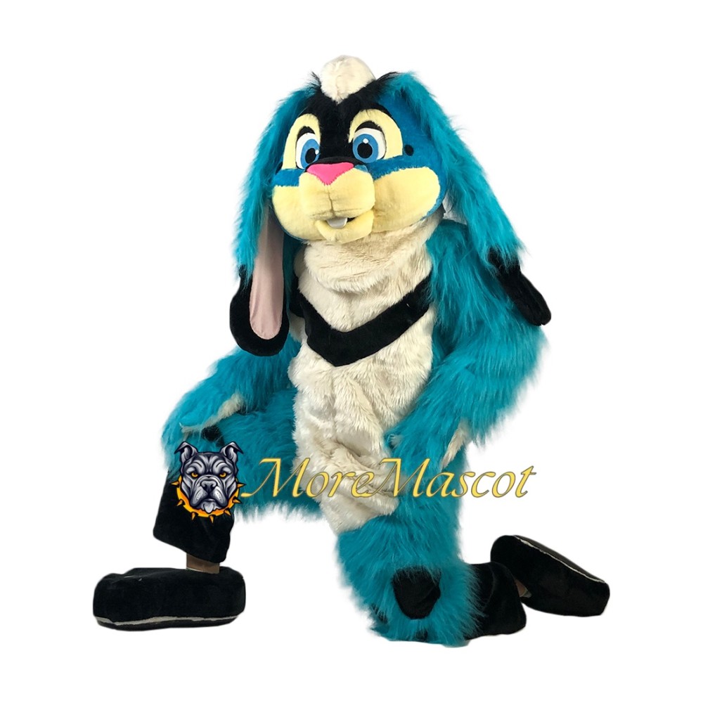 Superb Blue Rabbit Mascot Costume