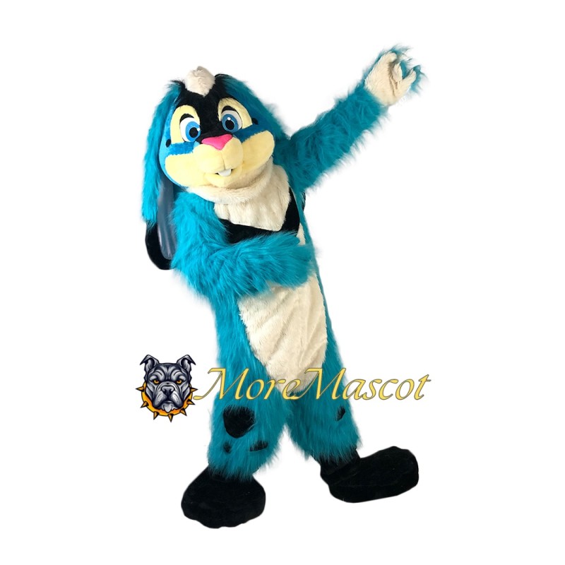 Superb Blue Rabbit Mascot Costume