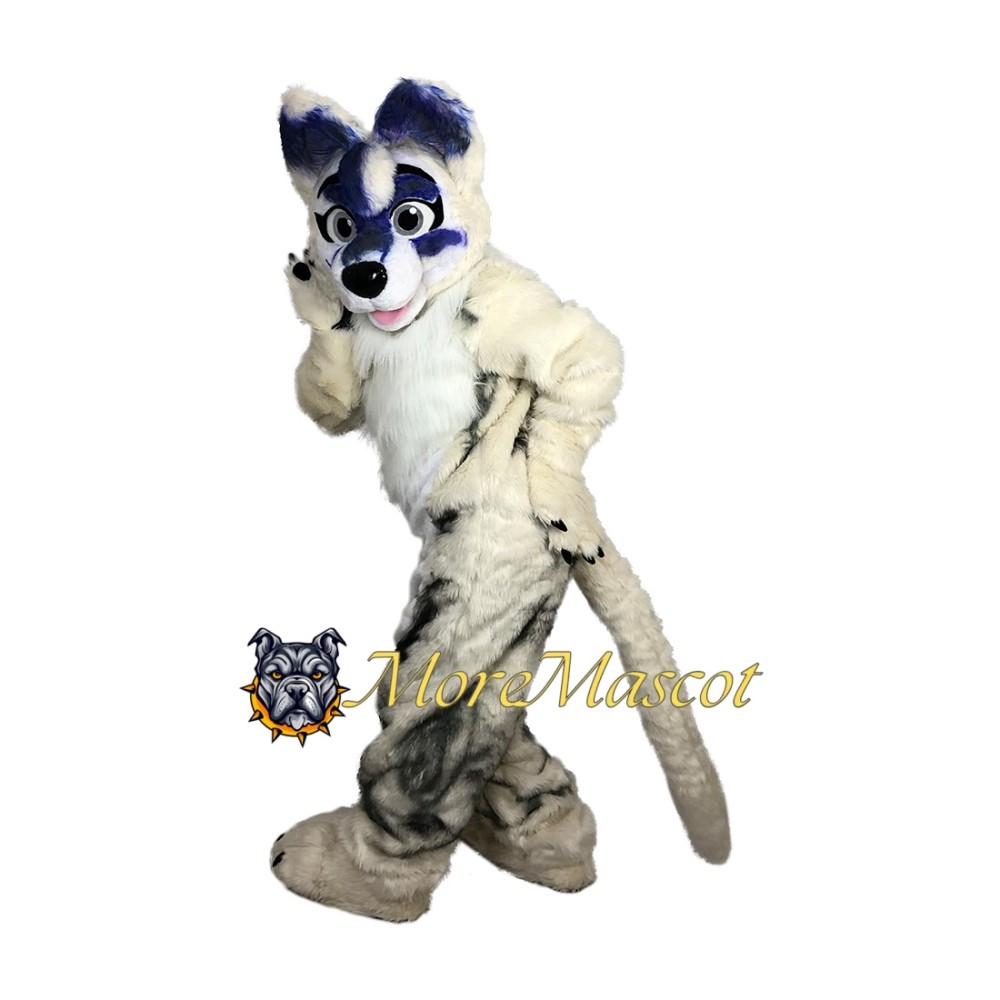 White Husky Mascot Costume